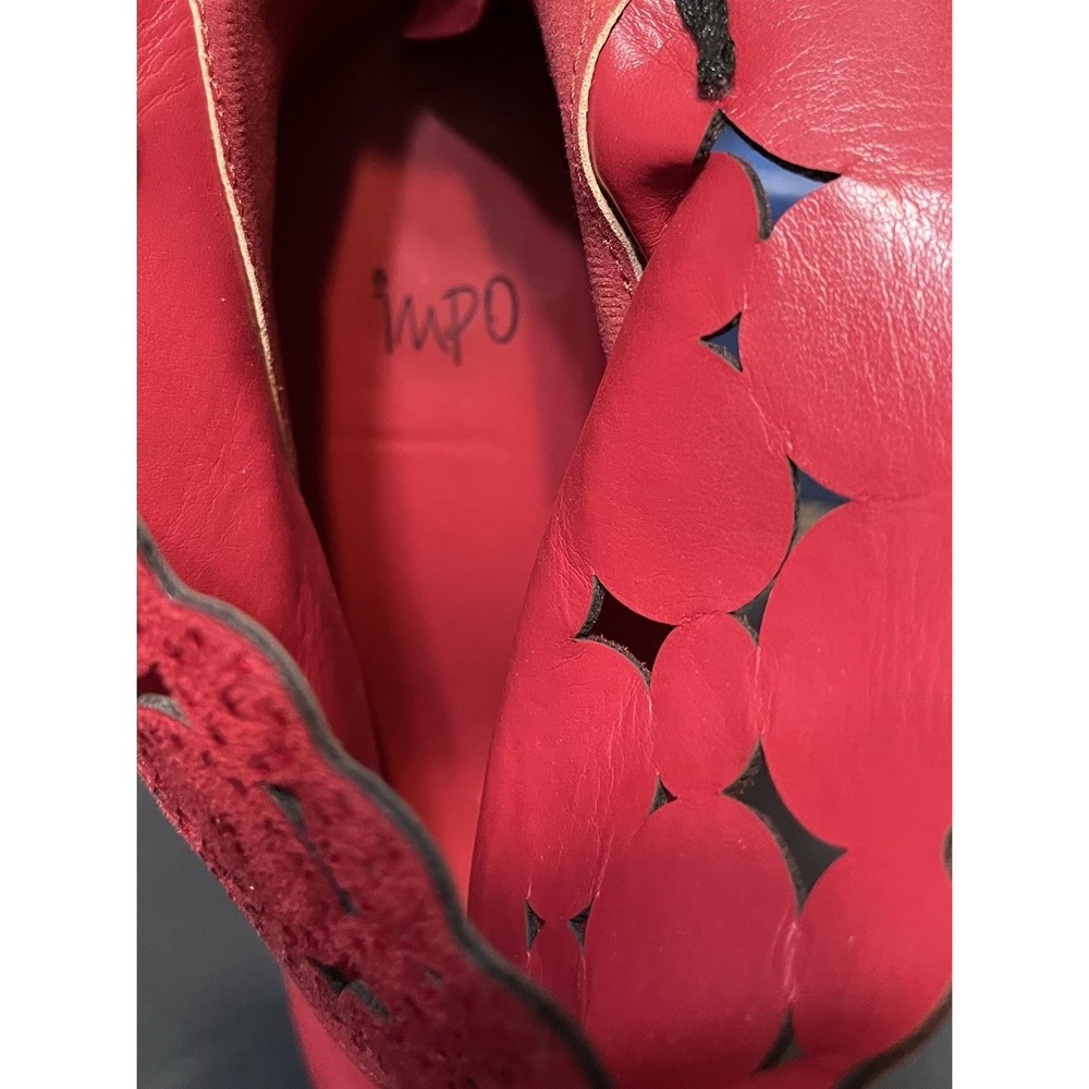 IMPO TARRID Women's Scarlett Red Faux Suede Ankle Boots, Size 11M - Picture 10 of 11